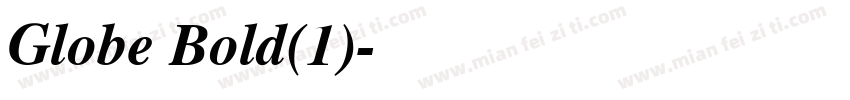 Globe Bold(1)字体转换